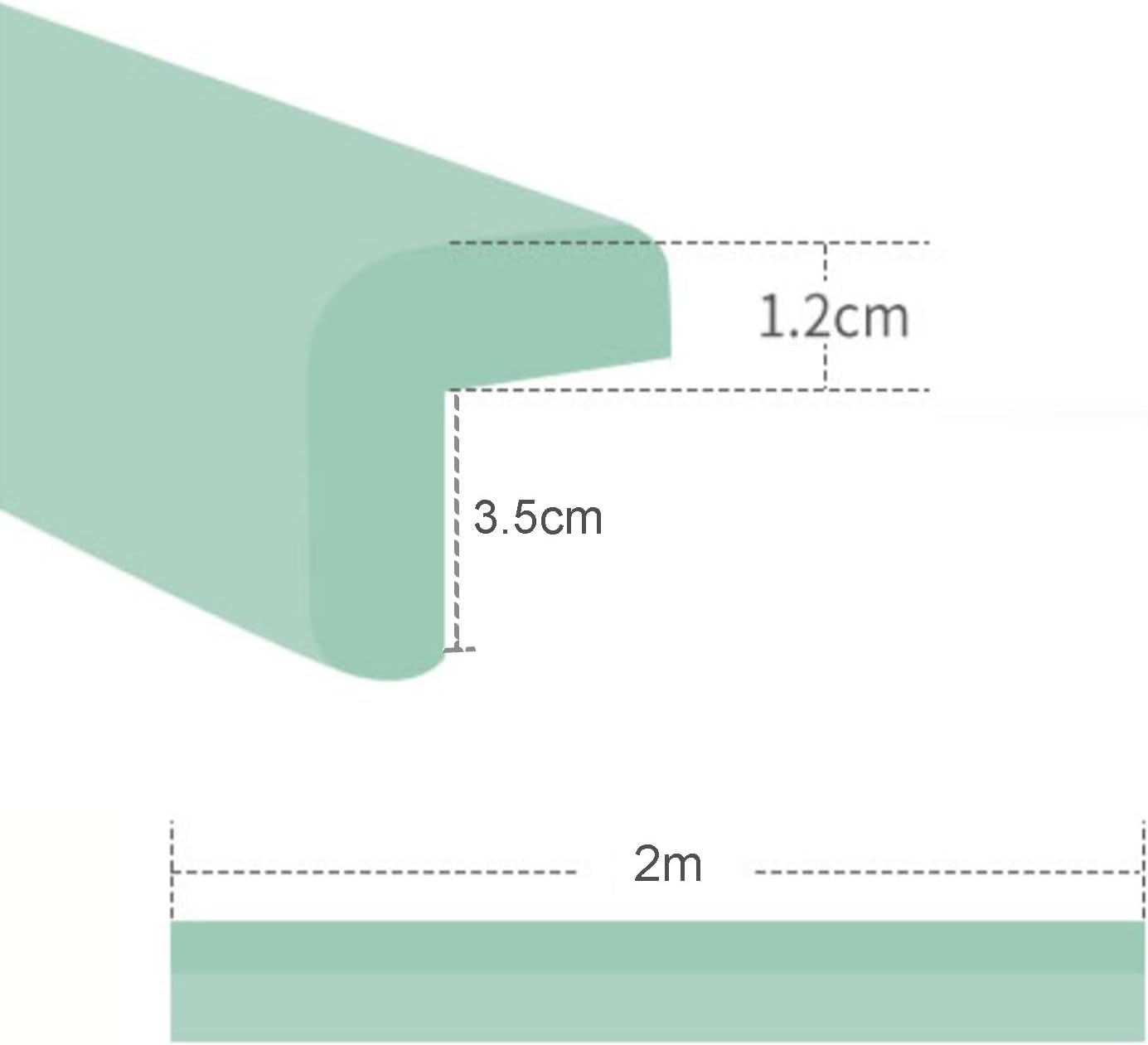 XPLKQXE Sharp Edge Safety Corner Edge Foam Padding, Edge Guards Bumpers Adhesive, Edge Corner Protector Guards for Table Edges & Sharp Corners(Brown,1pcs)