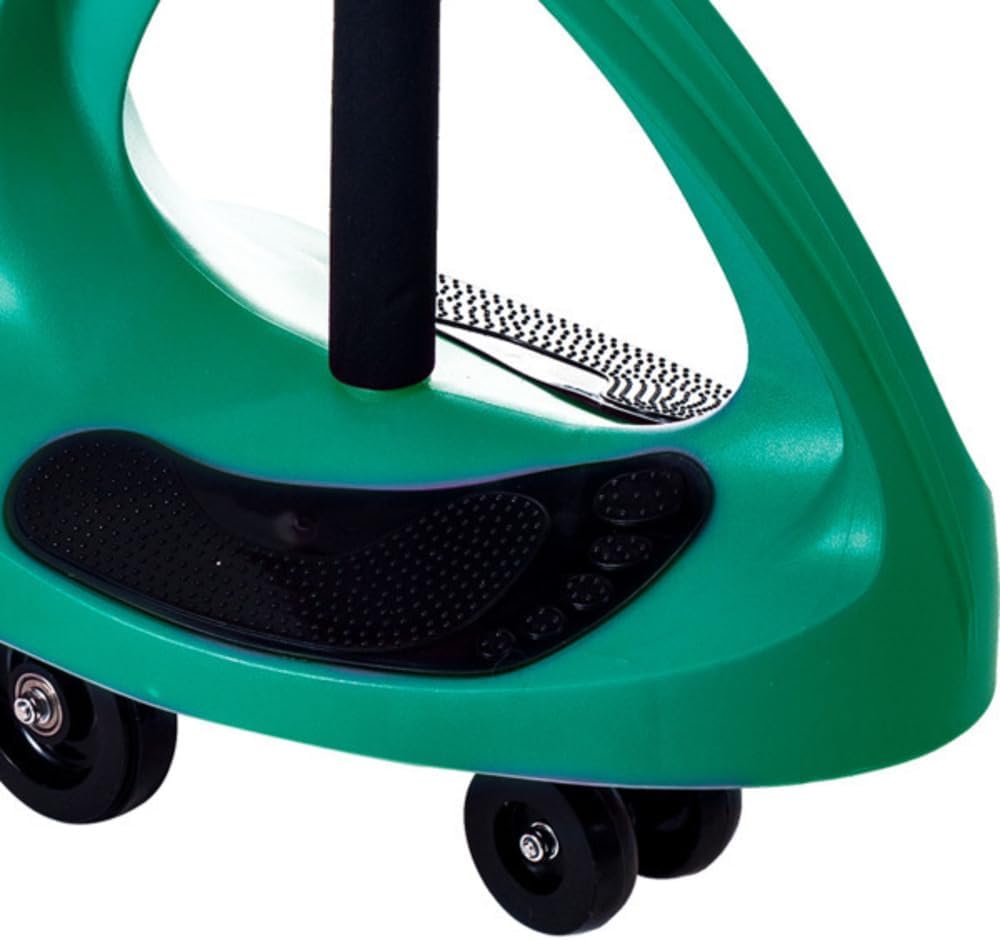 Wiggle Car Ride On Toy - No Batteries, Gears or Pedals - Twist, Swivel, Go - Outdoor Ride Ons for Kids 3 Years and Up by Lil' Rider (Green)