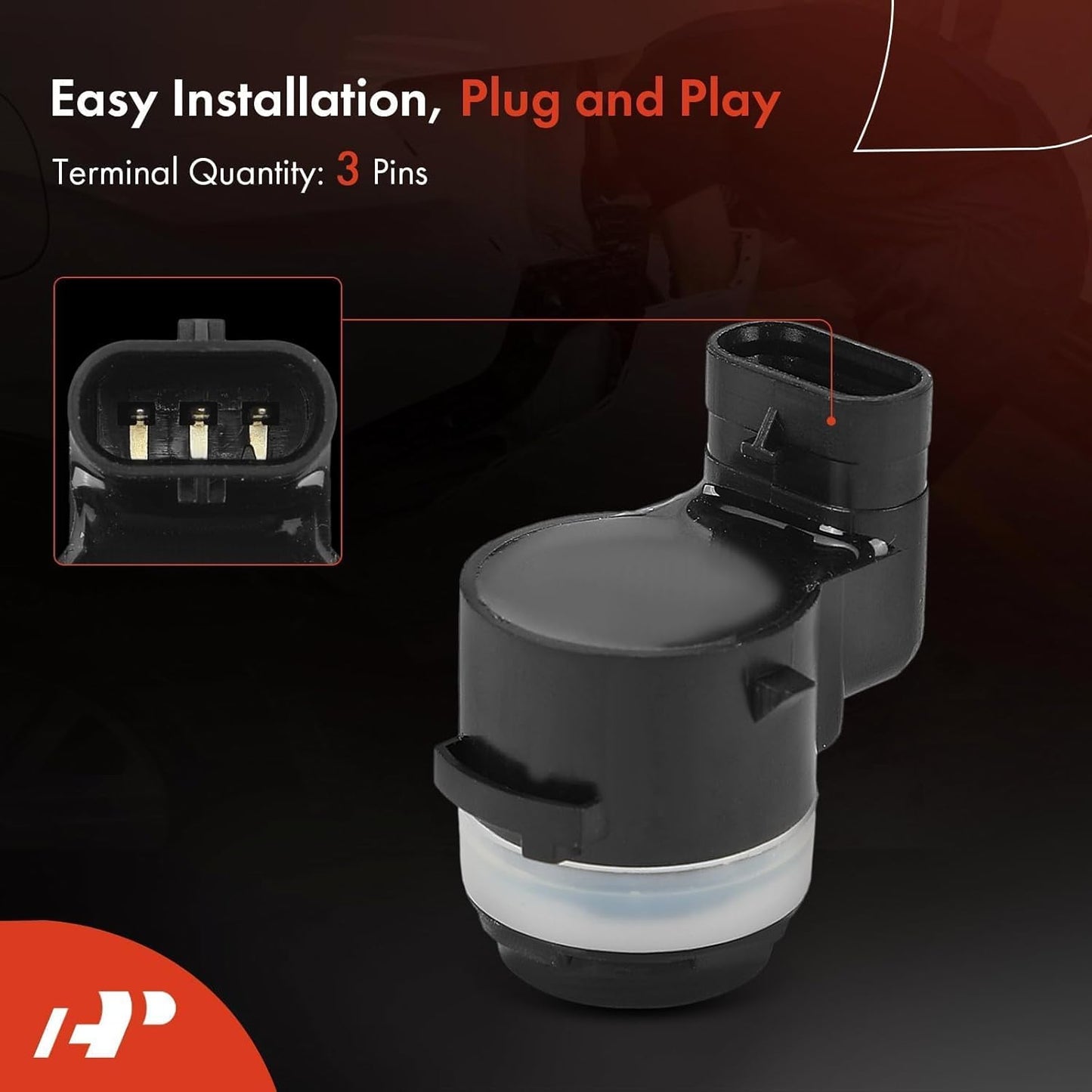 A-Premium 4-PC Reverse Backup Parking Assist Sensor Compatible with Select Ram, Jeep & Dodge Models - 1500/2500/3500 2019-2023, Wrangler 2018-2023, Gladiator 2020-2023, Durango 2023