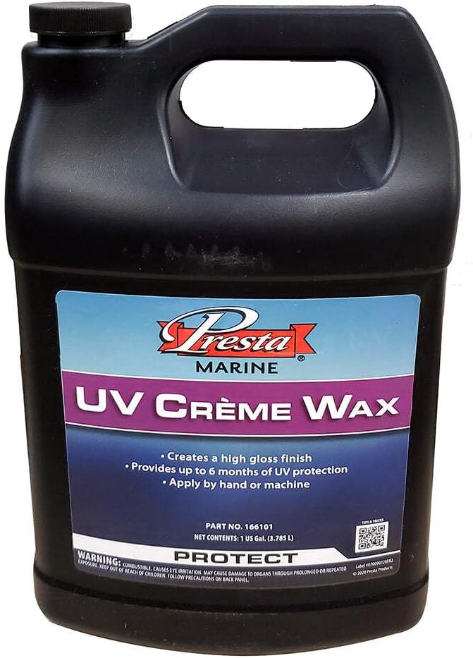 Presta 166101 UV Crème Wax for Fiberglass, Gel Coat and Painted Surfaces - 1 gal