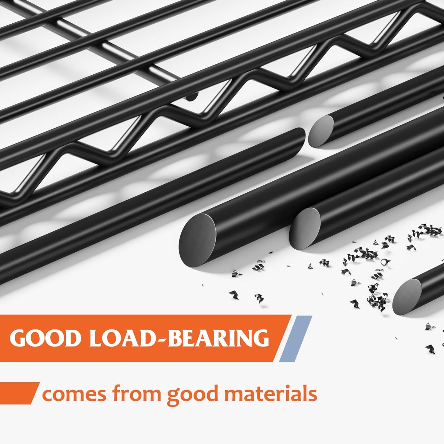 REIBII Wire Shelving Rack 5-Tier Metal Shelves for Storage Adjustable Garage Shelving Heavy Duty Storage Shelves for Storage Rack, 24" W X 14" D X 59" H