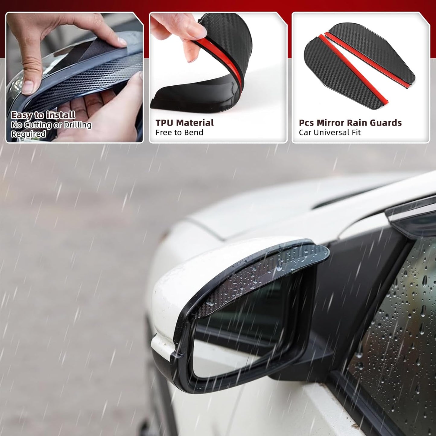 in-Channel Rain Guards Fit for Hyundai Palisade 2021 2022 2023 2024, Durable Vent Window Visors Shades, Smoke Side Wind Deflectors for Car-4PCS