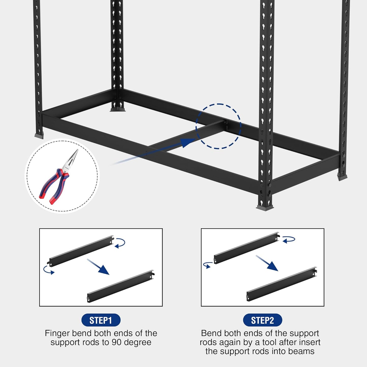 WORKPRO 5-Tier Steel Shelving Unit-Black, 35-3/10”W x 17-1/2”D x 72”H, Adjustable Storage Rack, Heavy Duty Shelf with MDF Board, 1650 lbs Load Capacity (Total) for Garage, Basement, Warehouse, Kitchen