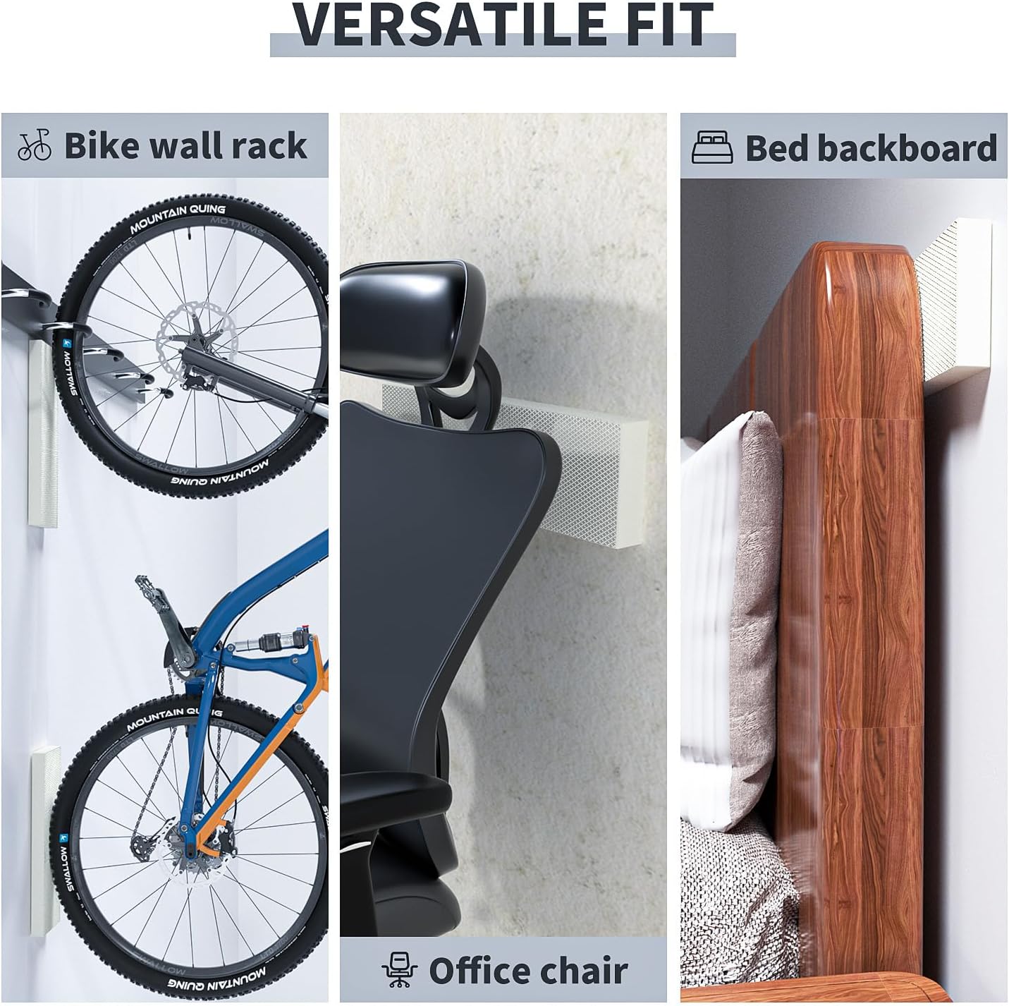 GWP04 Garage Wall Protector Car Door Protectors, Garage Accessories, Parking Stopper for Garage, Tool-Free, Designed in Germany (4-Pack White)