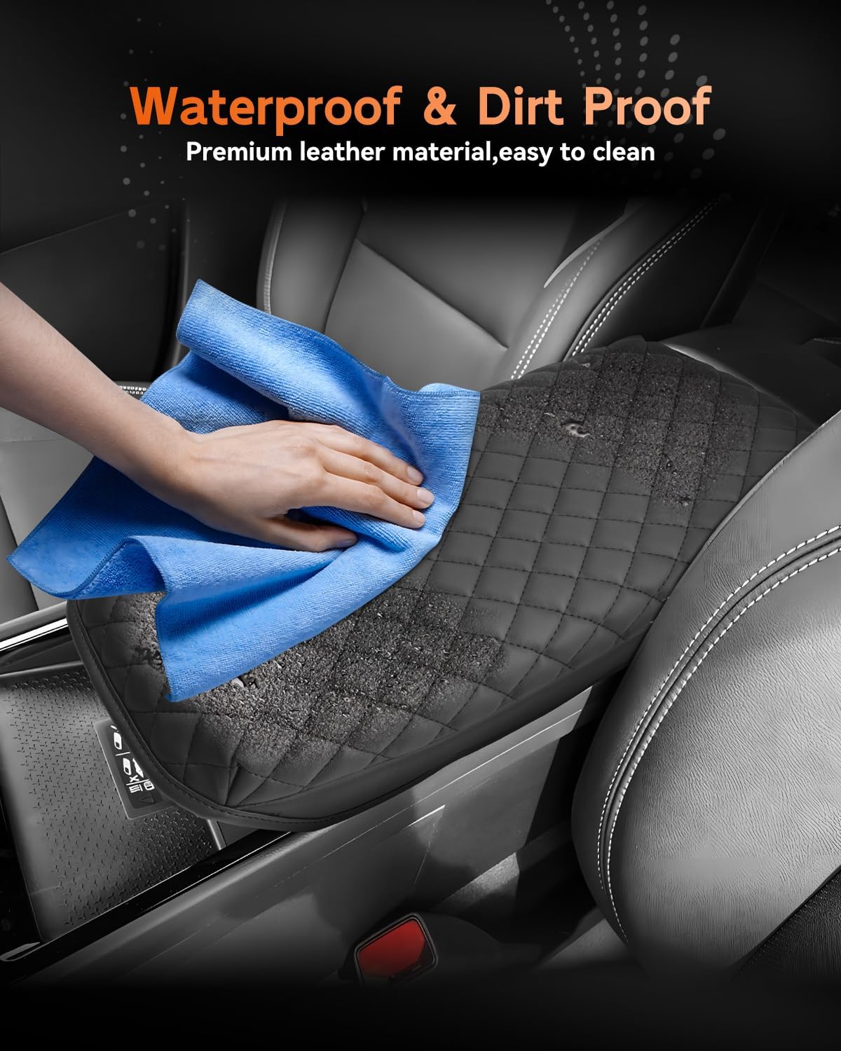 CDEFG for Chevrolet Blazer EV 2024 2025 2026 Center Console Cover Armrest Box Cover for Blazer EV (LT, RS) 2024 2025 Accessories Arm Rest Protector Thickened with Inner Pocket