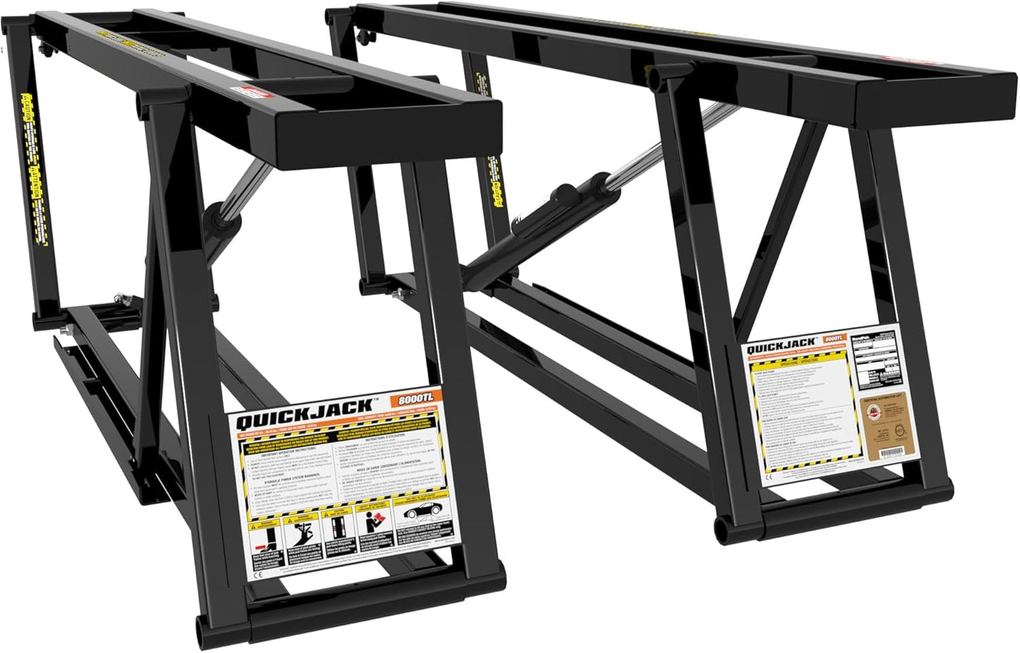 QuickJack Bundle - 8000TL Portable Car Lift, Wall Hangers & SUV Adapters, ALI Certified, 8,000-lbs. Capacity, 110V Power Unit, Car Lift for Garage, Shop, & Mechanic