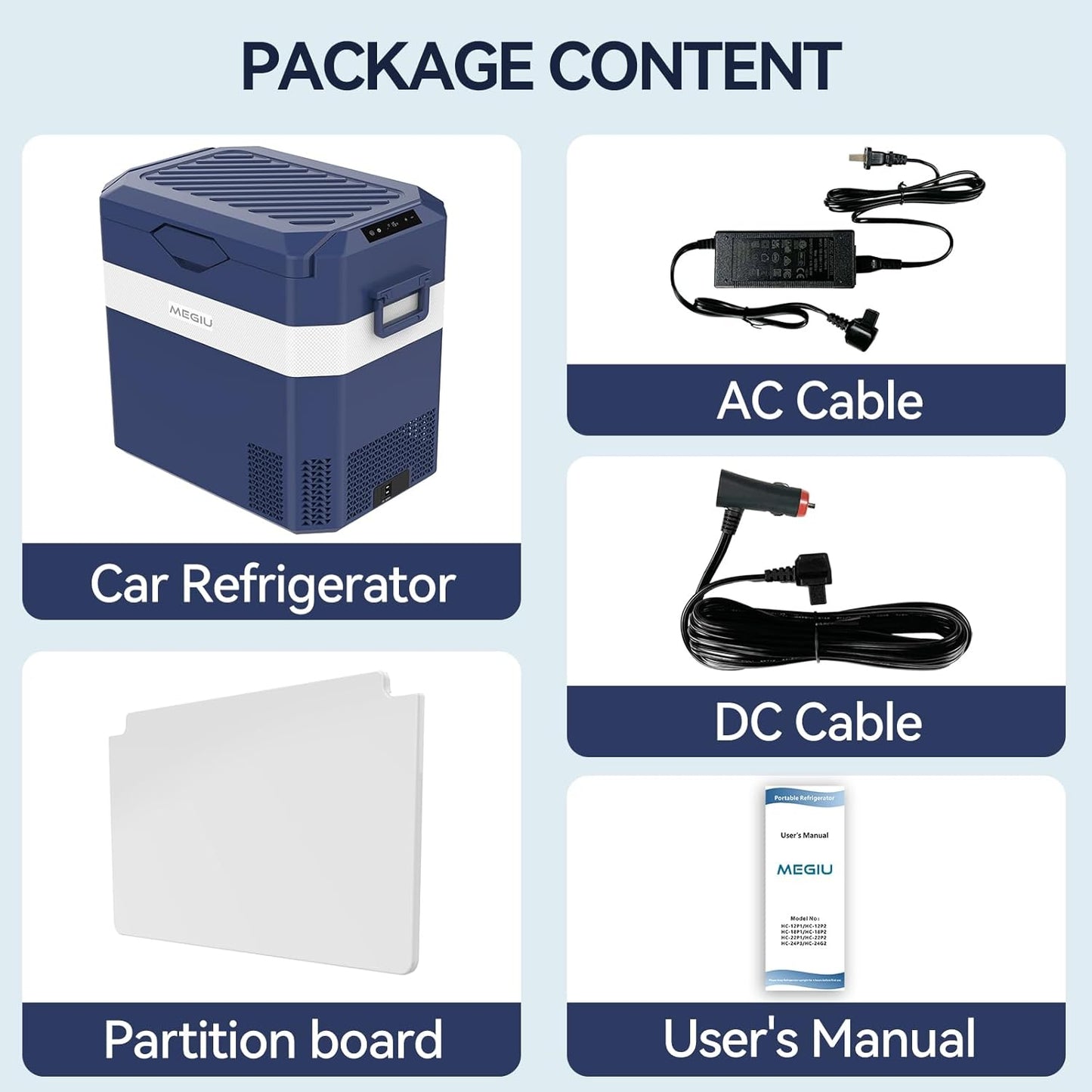 Car Fridge Portable 12V Refrigerator 40 Quart 12 Volt Freezer Compressor Cooler 12V/24V DC 110~240 V AC for Truck Van RV Camper SUV and Home Use (HC-38P5s)