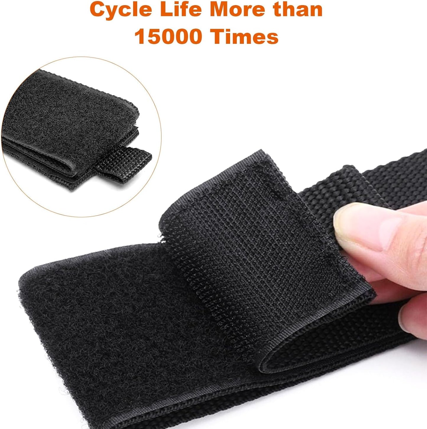 Heavy-Duty Storage Straps,Extension Cord Holder Organizer Variety Pack Holds 55lbs,Fit Easily on Hooks or Nails , Perfect for Garage Organization 3-pk 10",14" and 18", Black (9, BLACK)