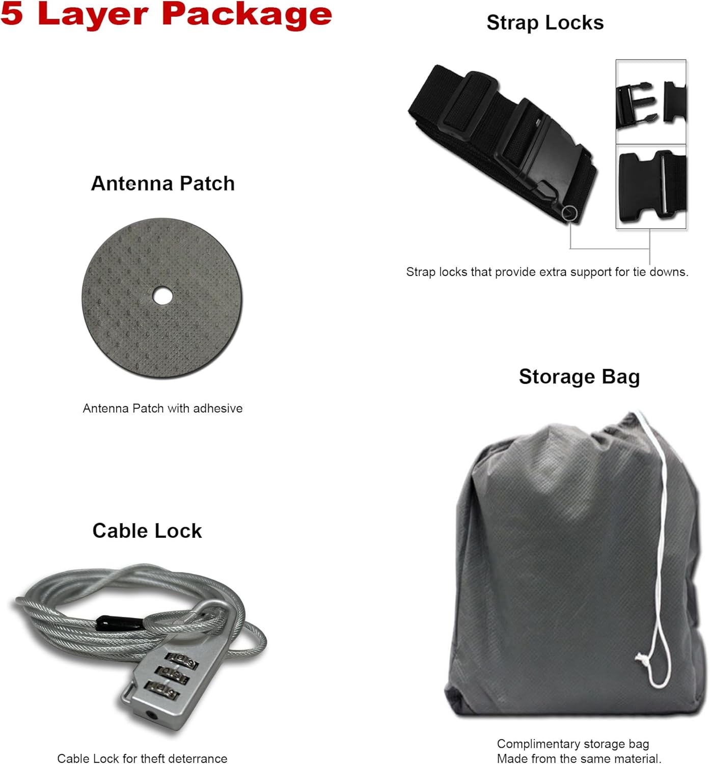 5 Layer Full Truck Cover - Semi Custom Fit for Chevrolet Silverado 2500 3500 1999-2019 Extended Cab Long Bed | All-Weather Protection: Waterproof, Dustproof, Windproof, UV-Resistant