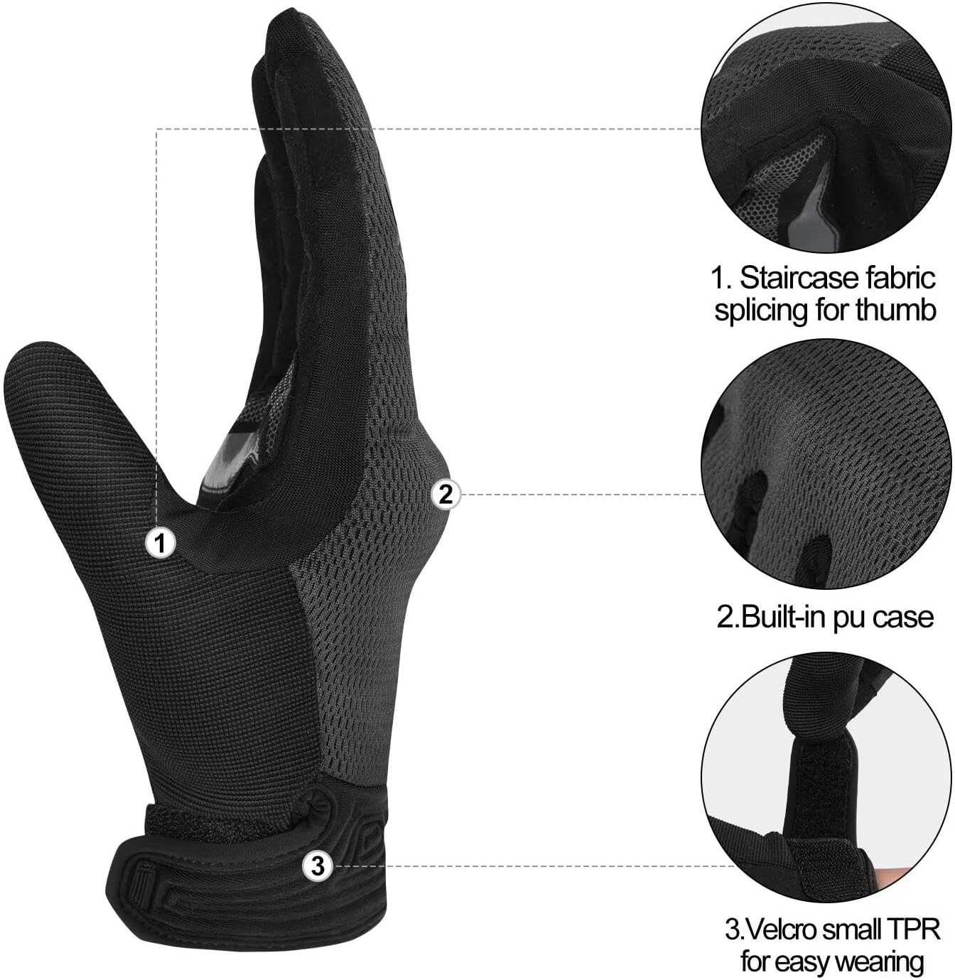 INBIKE Breathable Mesh Motorcycle Gloves for Men/Women, Shell Protection, Reflective, TPR Palm Sliders, Touchscreen Motorbike Gloves for ATV BMX MTB Riding