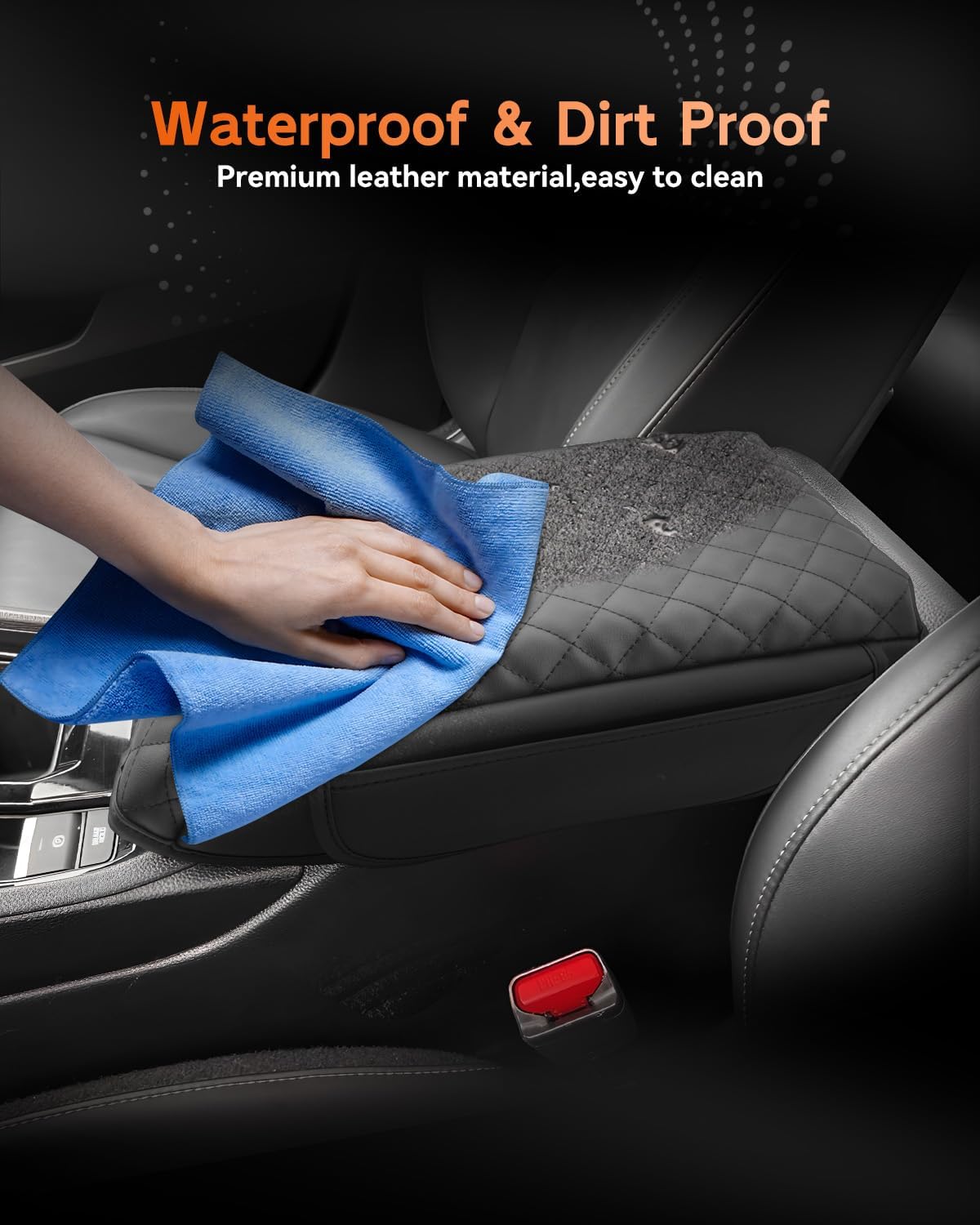 CDEFG for Honda Accord 2023-2025 Center Console Cover Armrest Box Cover for Accord (LX,SE) 2023 2024 2025 Accessories Console Arm Rest Protector 2 Side Pocket