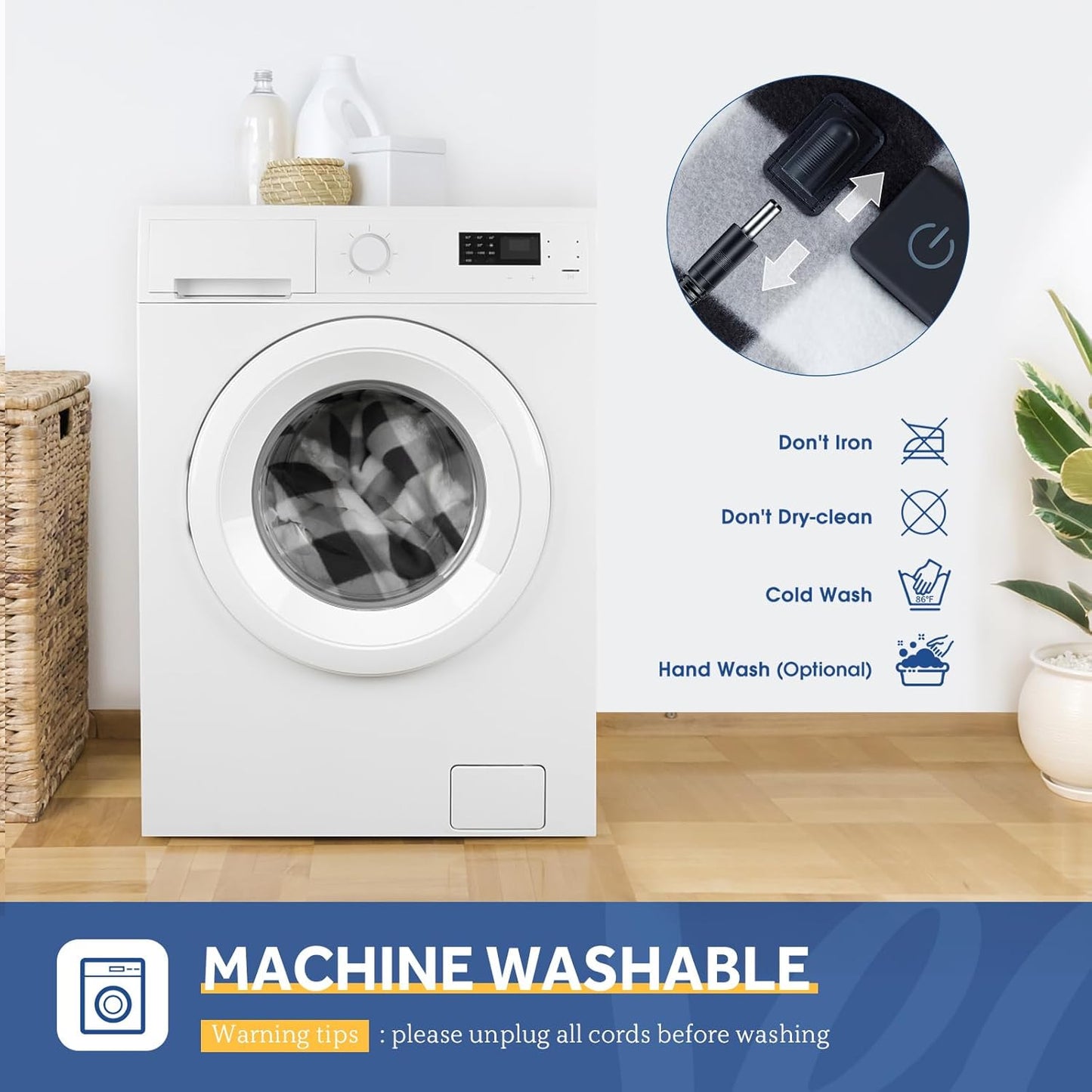 Sealy 12-Volt Heated Car Blanket with 2 USB Output Ports, 3 Heating Levels & 4 Hours Auto Off, Electric Blanket for Car, Truck, SUV, RV or Camping, Machine Washable, 59" X 43", Plaid