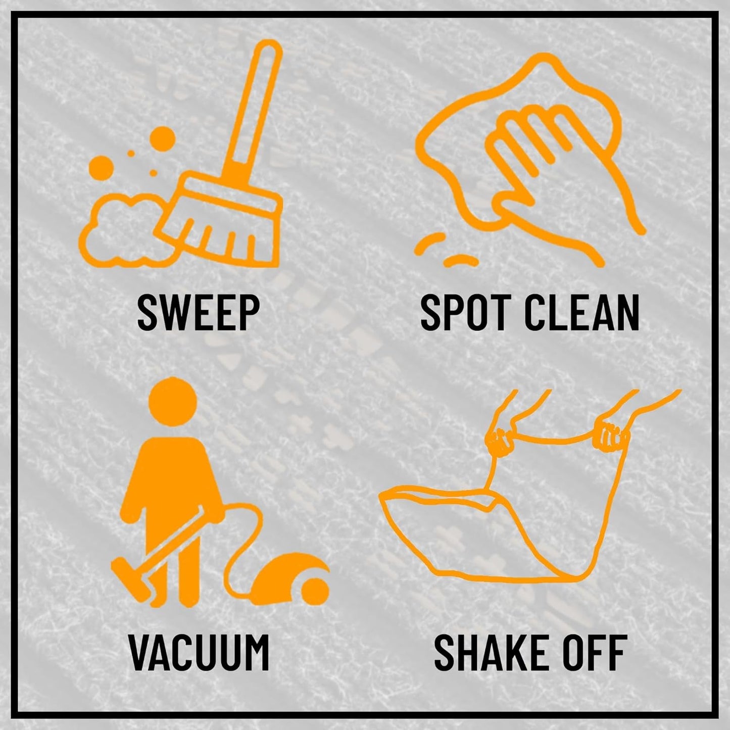 Ottomanson 2'7" x 45' Hallway Runner with Scraper Pile - Extra Durable Non-Slip Rug Mat for Indoor & Outdoor Use - Ideal for Kitchen, Entryway & Garage - High-Traffic Carpet, Brown