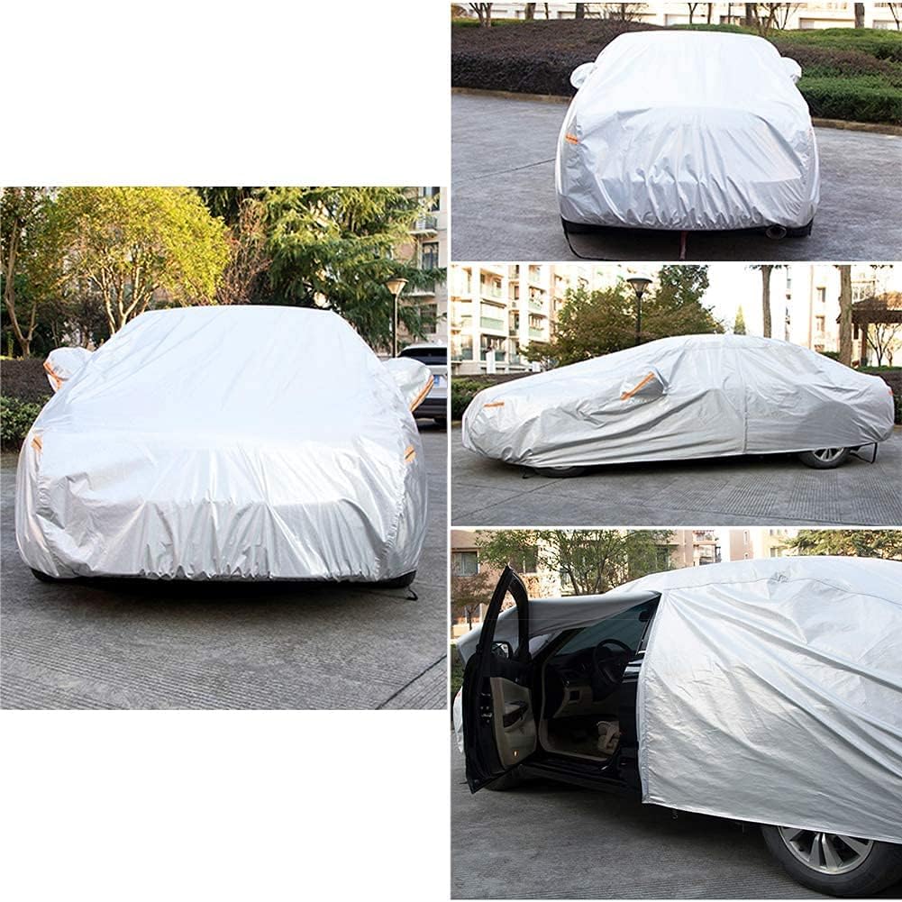 Kayme 6 Layers SUV Car Cover Custom Fit for Porsche Cayenne (2002-2025) Waterproof All Weather for Automobiles, Outdoor Full Cover Rain Sun UV Protection.Silver