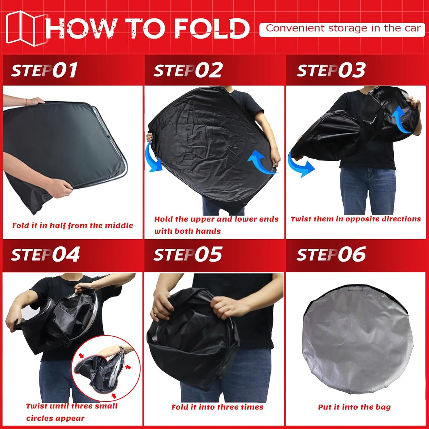 KAYZT Windshield Sun Shade for F150 2015-2020 Foldable Sunshade Front Window Custom Fit Accessories