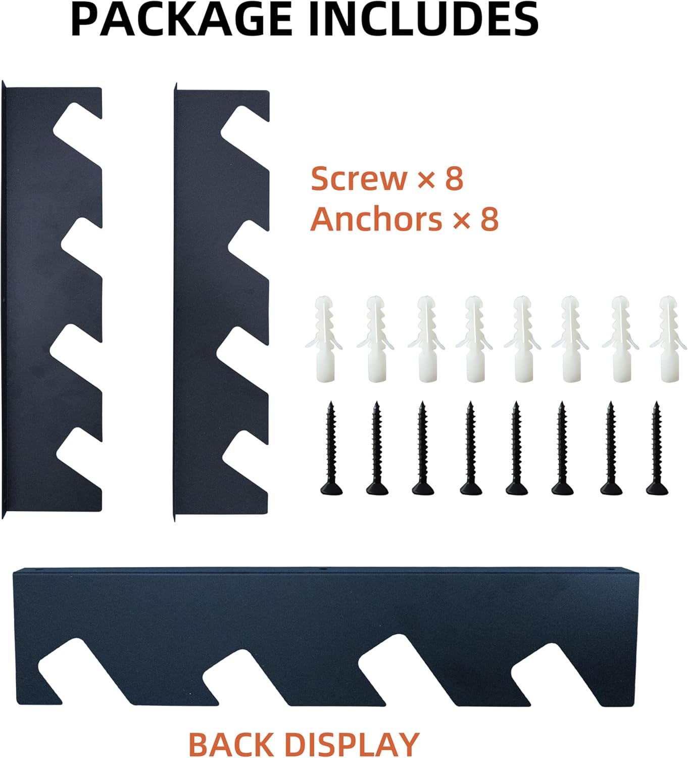 CZWL&HG Heavy-Duty Garden Tool Organizer Wall Mount – Garage Wall Storage Rack for Shovels, Rakes & Long-Handled Tools – Solid Steel, Holds 250 lbs