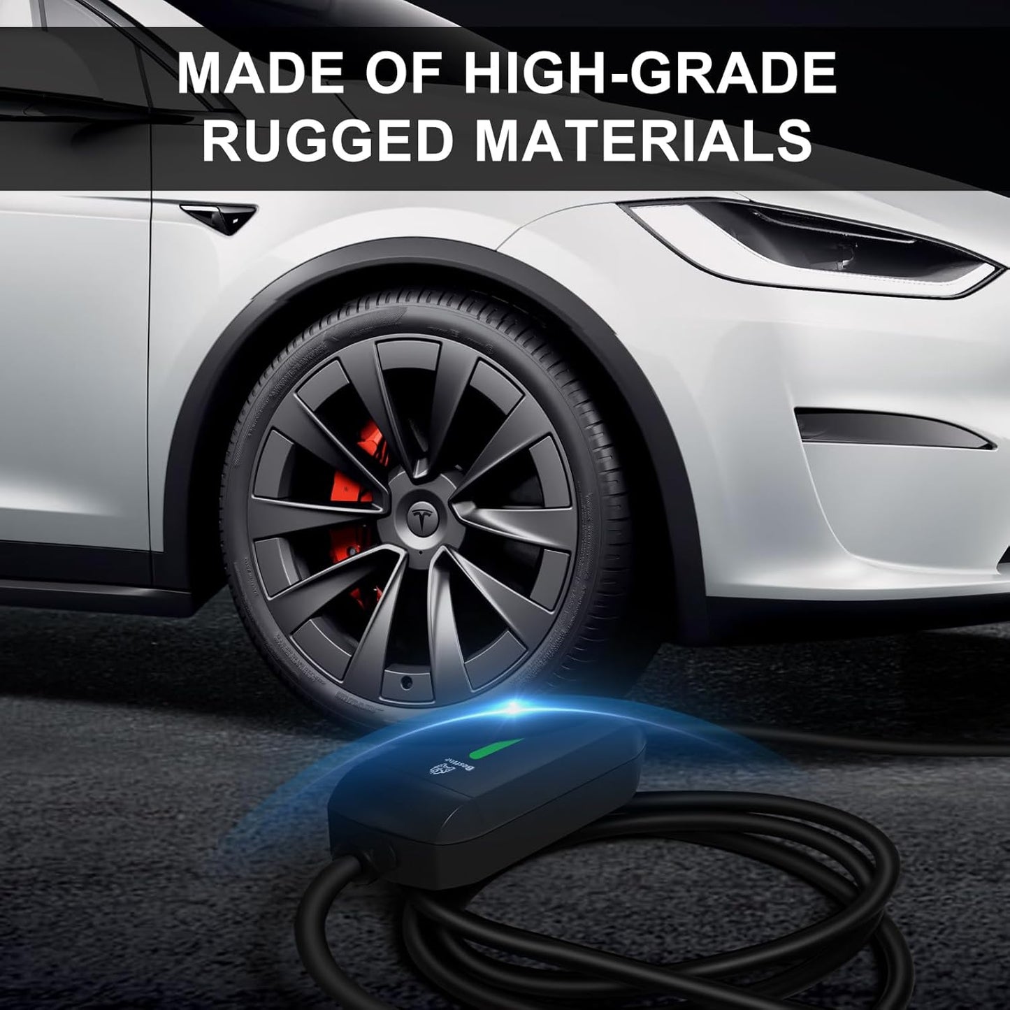 Best Volt Electric Vehicle Portable Charger for Tesla,ETL Certified,25ft Fast Charging, IP65 Waterproof, Compatible with Model 3/X/Y/Cyber Truck,No Adapter Needed (Nema 14-50 240V/40A, Black)