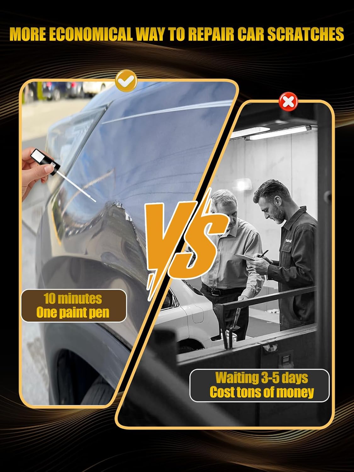 (792/9792) Palladium Silver Metallic Touch Up Paint Compatible with Mercedes-Benz, Exact Match Car Paint Pen Automotive Scratch Repair Remover Kit Quick & Easy Solution for Vehile Chips and Nicks