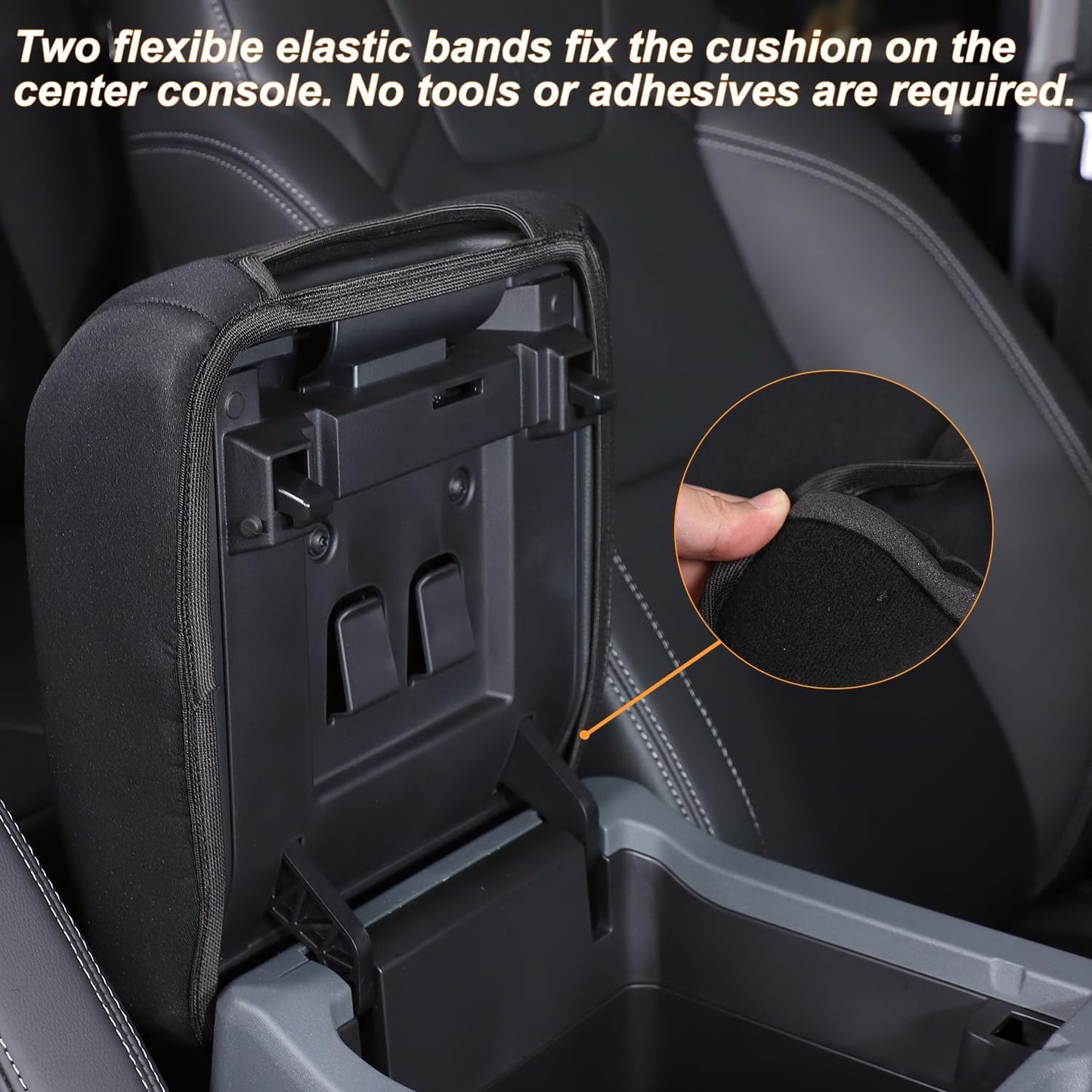 Car Armrest Box Cover Protector Compatible with Ineos Grenadier 2020-2024 Center Console Lid Protector Cover Original Customized Armrest Cover (Black)