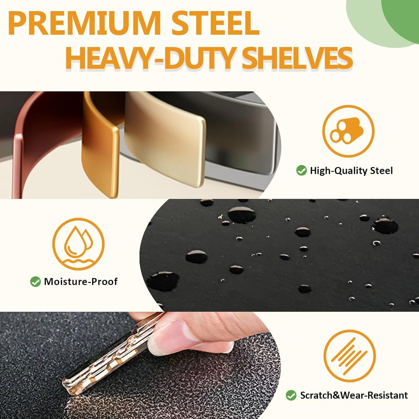 63H Metal Kitchen Storage Shelves, 1600 LBS Heavy Duty Garage Shelving Unit, 5-Tier Adjustable Pantry Shelves, Food and Beverage Storage Rack, Appliance Storage Utility Shelf for Balcony - Black