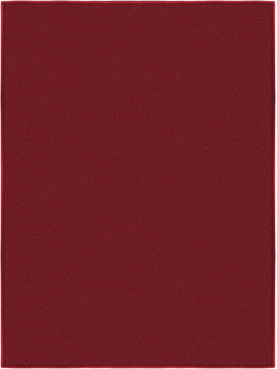 Ottomanson Rugs for Entryway 2'3" x 3' Non Slip Solid Small Area Rugs Durable Front Door Mat Rug Stain Resistant Entrance Rugs for Bathroom Kitchen Bedroom & Living Room, Red