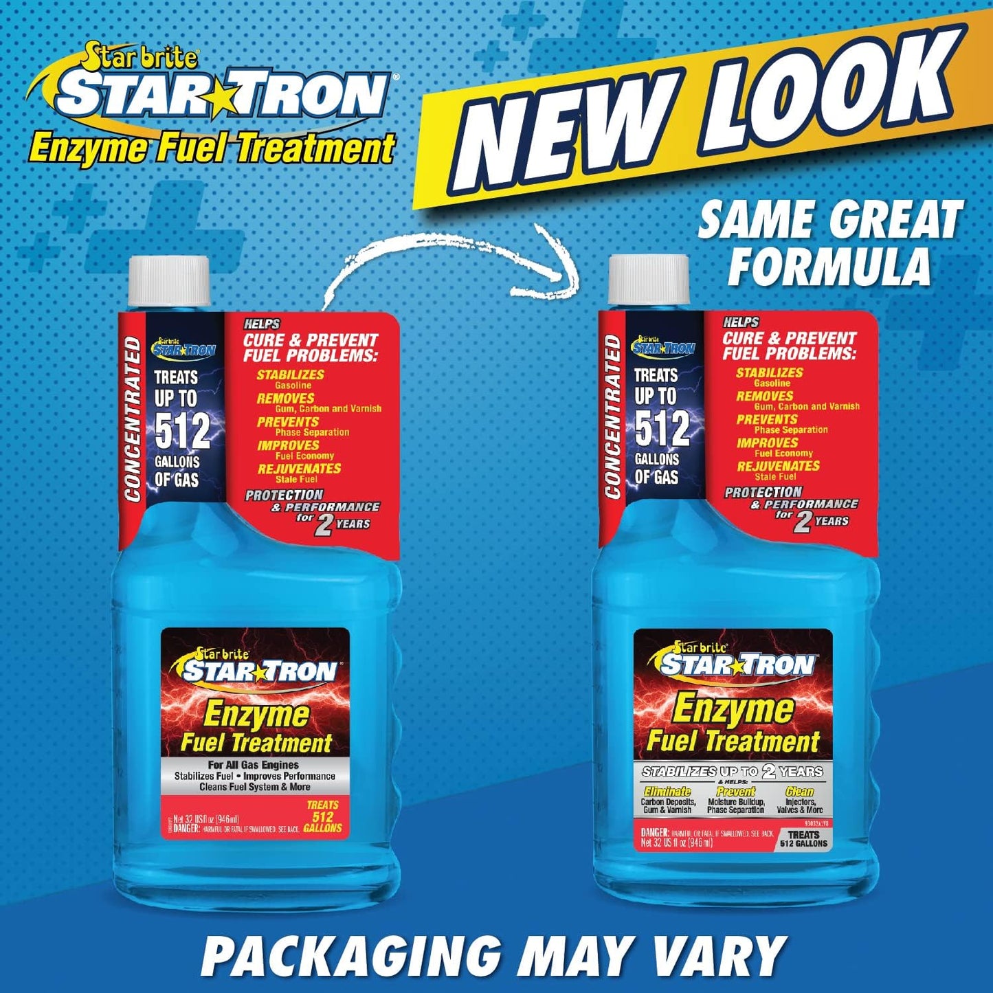 STAR BRITE Star Tron Enzyme Fuel Treatment - Concentrated Formula 32 Fl. Oz. – Treats up to 512 Gallons - Fuel Stabilizer & Treatment, Gasoline Stabilizer, Star Tron Marine Enzyme Fuel Treatment