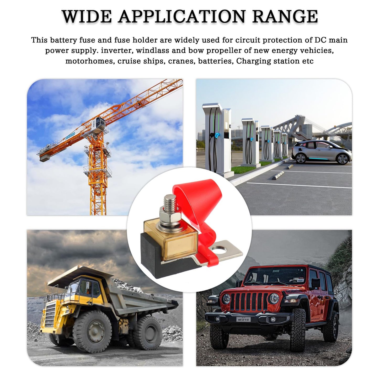 MRBF Terminal Fuse Block 60 AMP Marine Rated Battery Fuse 58V DC Max IP66 Waterproof Fuse Holder 60A