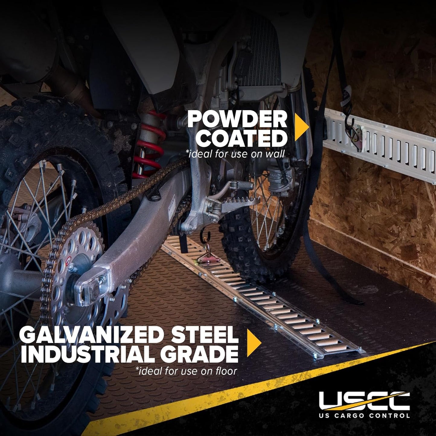 US Cargo Control E Track, Made in USA, 12 Gauge Steel, 5 FT Galvanized Rails (4-Pack), Horizontal E-Track Rails for Trailers, Garages, Cargo Vans, 6,000 Pounds Break Strength Per Slot