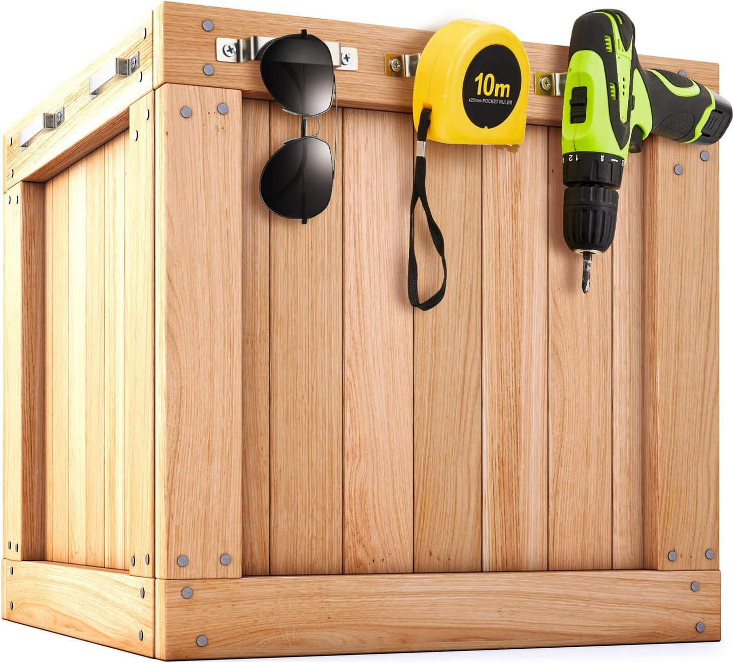 12 Pcs Tape Measure Clip Tape Measure Holder Bench Belt Universal Tool with Screws Stainless Steel Tool Hanger Storage Dock for Mount Drill Power Measures and Belt Clips (Silver)