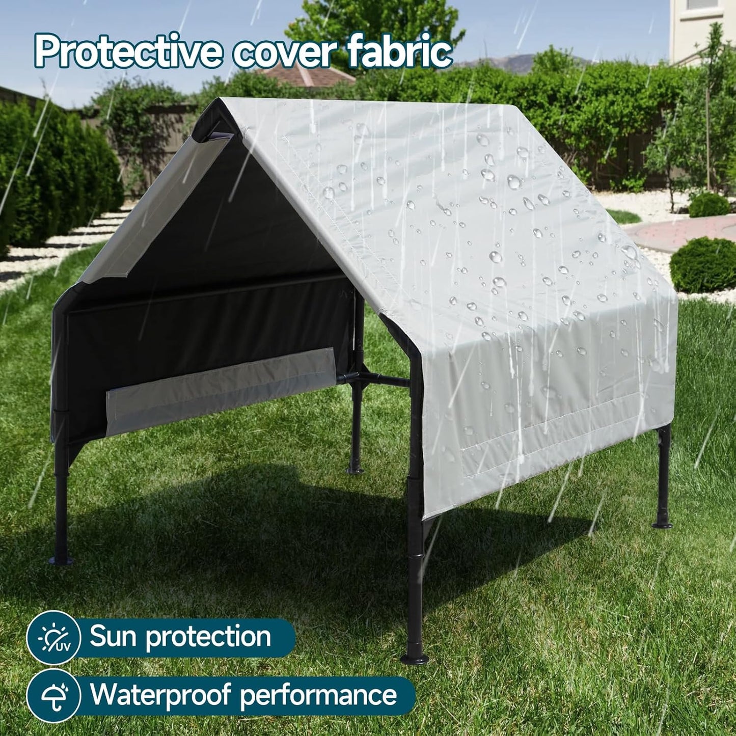 Robot Mower Garage, Wire Free Robot Lawn Mower Cover, Durable Water-Proof and Ultraviolet-Proof Polyester Oxford, 32 "x28x24, Suitable for All Types of Mowing Robots. (Large Size