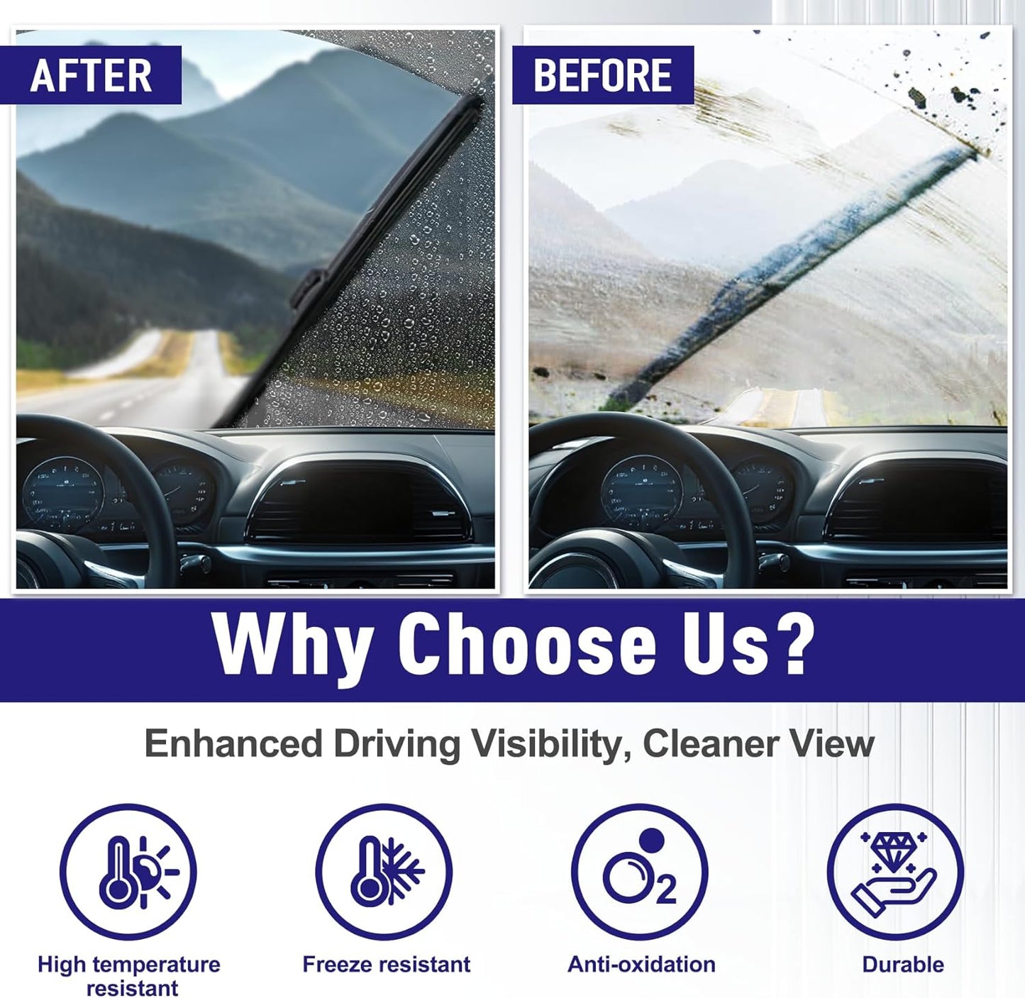 AJK Front Windshield Wiper for Hyundai Tucson 2022 2023 2024 2025, Original Equipment Window Wipers Blades, Conventional, Vehicle Specific Fit, Pack of 2