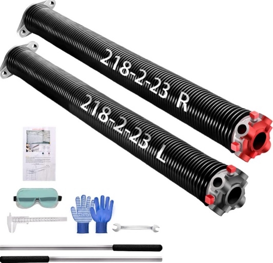 2" Garage Door Springs Replacement Kit: Torsion Springs Pair with Winding Rods for DIY Installation