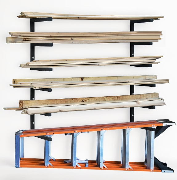 Wood Storage Racks 3 Level Review | Wall Mounted Garage Organizer Lumber Storage Rack