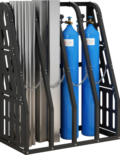 1500LBS Vertical Bar Rack: Heavy-Duty Steel Long Parts Storage Rack for Garage and Warehouse