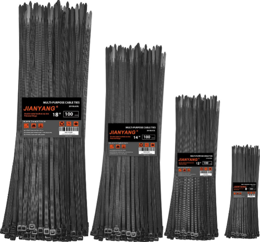 JIANYANG Heavy Duty Zip Ties Assorted Size Review: 400 Pack Double-Sided Nylon Cable Ties