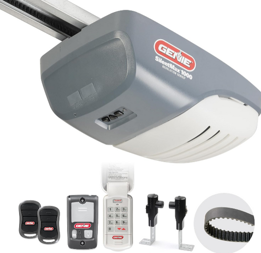 Genie SilentMax 1000 Garage Door Opener: Ultra-Quiet Belt Drive with 140V DC Motor