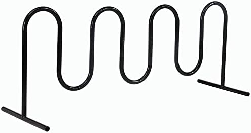 Global Industrial 94" L Wave Bike Rack, Free Standing, 9-Bike Capacity, Powder Coated Steel, Black, Commercial Bike Rack for Stores, Parks, Schools and More