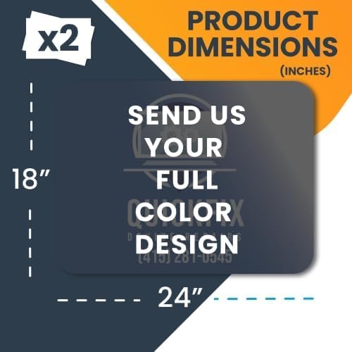 Magnet Me Up Customizable and Personalized Automotive Magnet Decals (18”x24” Rectangle)