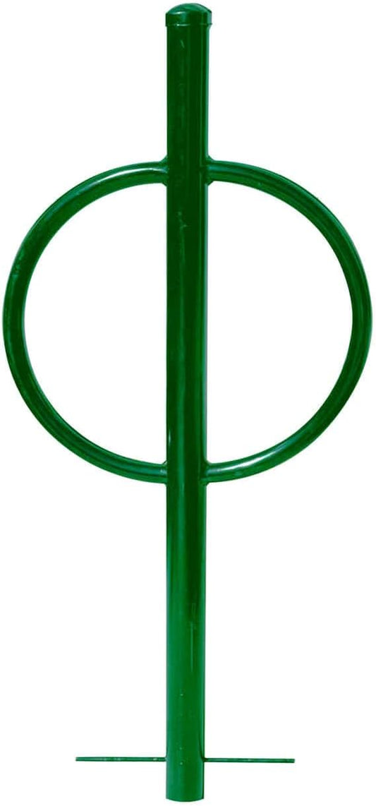 Sandbaggy Post and Ring Rack - In Ground - Commercial Outdoor Bike Parking & Storage Racks (Green, 2)