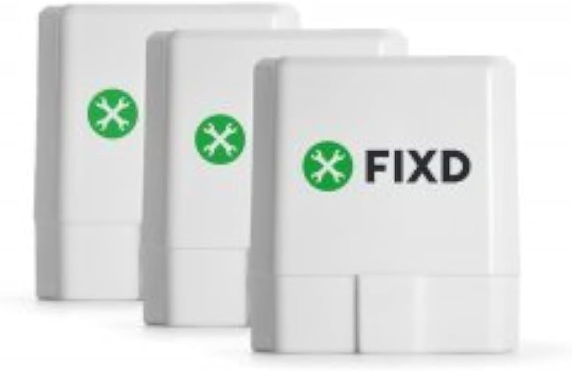 FIXD Bluetooth OBD2 Scanner for Car - Car Code Readers & Scan Tools for iPhone & Android - Wireless OBD2 Auto Diagnostic Tool to Check Engine & Fix All Cars & Vehicles ‘96 or Newer (3 Pack)