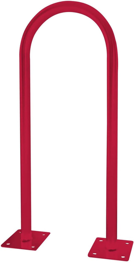 Sandbaggy U Shaped Bike Rack - Outdoor, Commercial - Galvanized Steel - Surface/Ground Mounted (10, Red)