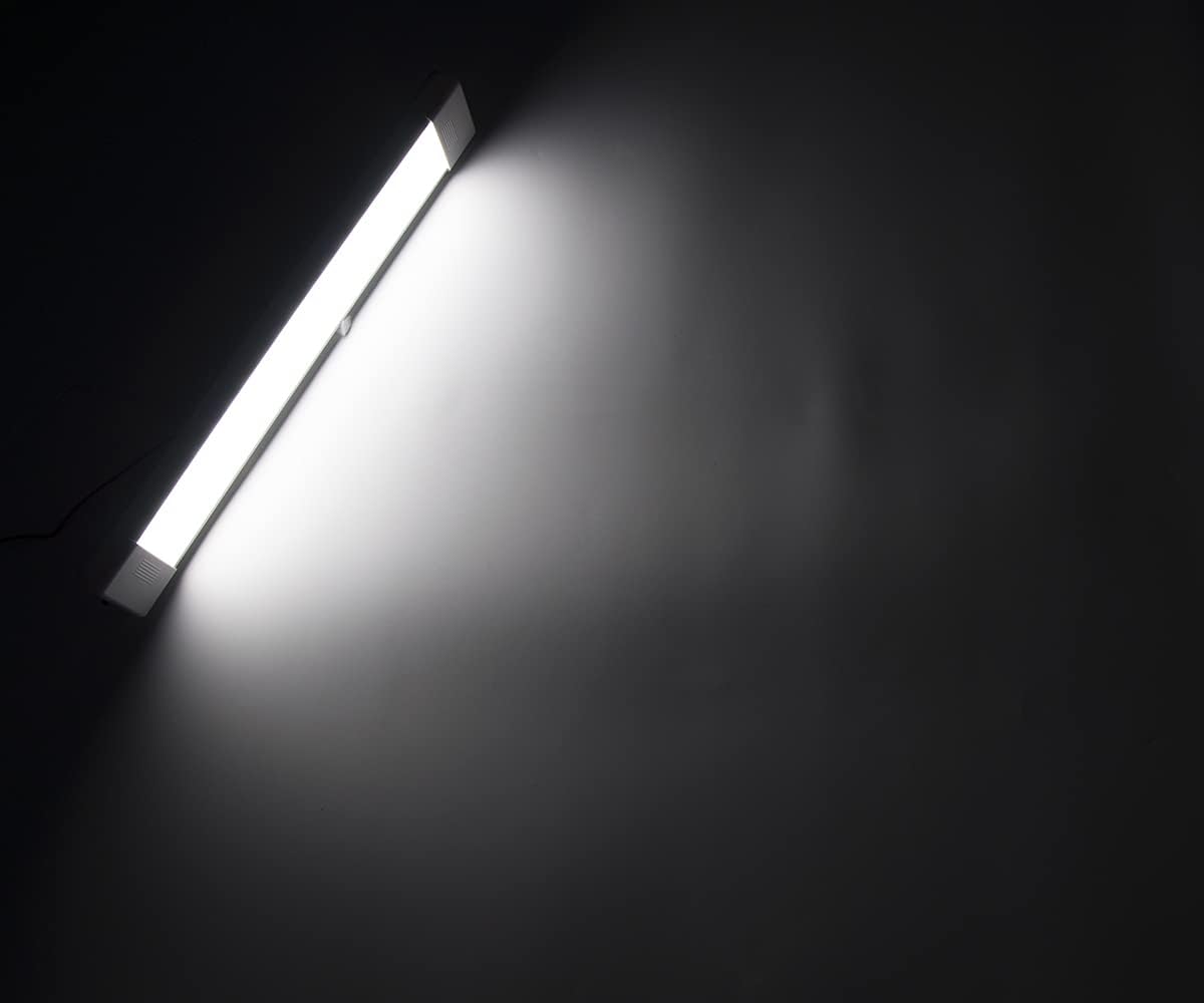 LED Interior Utility Light Fixture 14.6" x 2.6", High Lumen-Output Low Current Draw Energy Efficient, Frosted Lens 6000K Cool-White Even Diffused Beam, On/Off Rocker Switch 12V-24V DC, 1-Pack