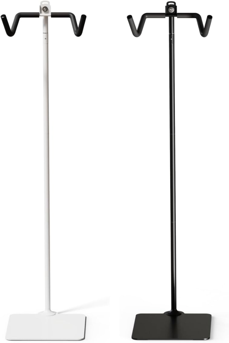 Rcool Carbon Steel Bike Stand,Adjustable 24-51in,Home Garage Parking Rack,Stable Anti-Slip,Durable Install,Frame Protection,Space-Saving，Black