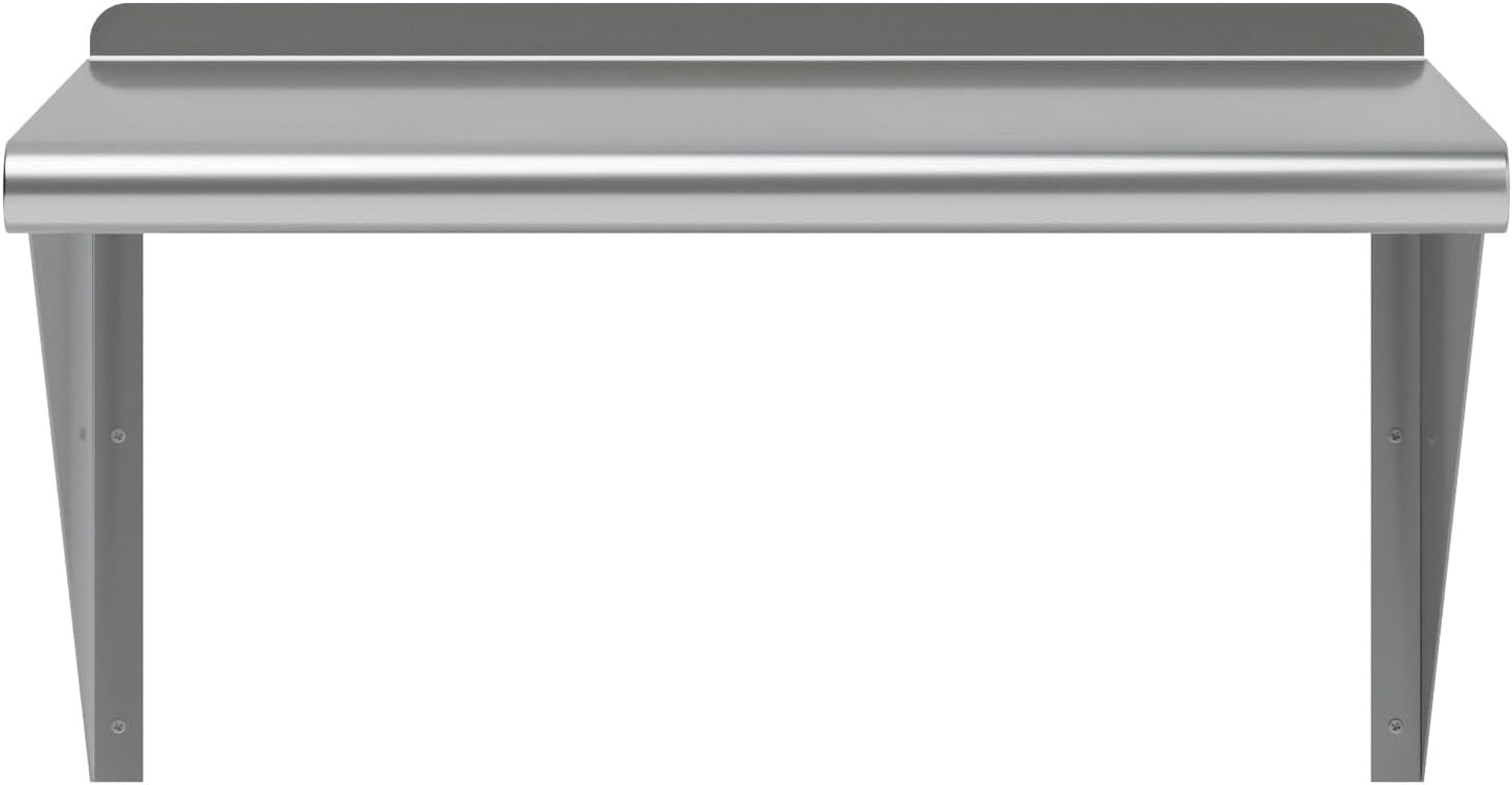 AmGood 24" Long X 18" Deep Stainless Steel Wall Shelf | NSF Certified | Appliance & Equipment Metal Shelving | Kitchen, Restaurant, Garage, Laundry, Utility Room