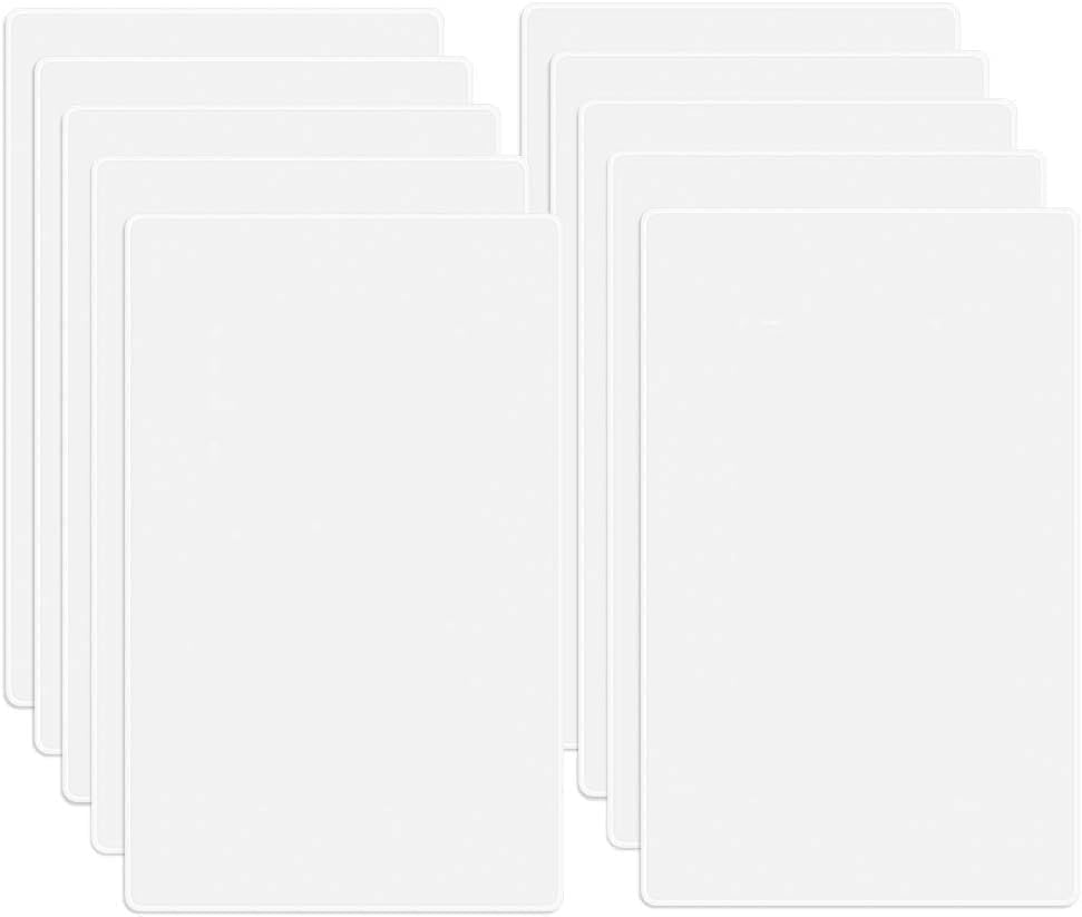 1-Gang Screwless Blank Wall Plate Cover Blank Switch Outlet Electrical Faceplate for Light Switch, Receptacle, Dimmers, USB Outlet, GFCI, Child Safe Cover Plate, White (10-Pack)