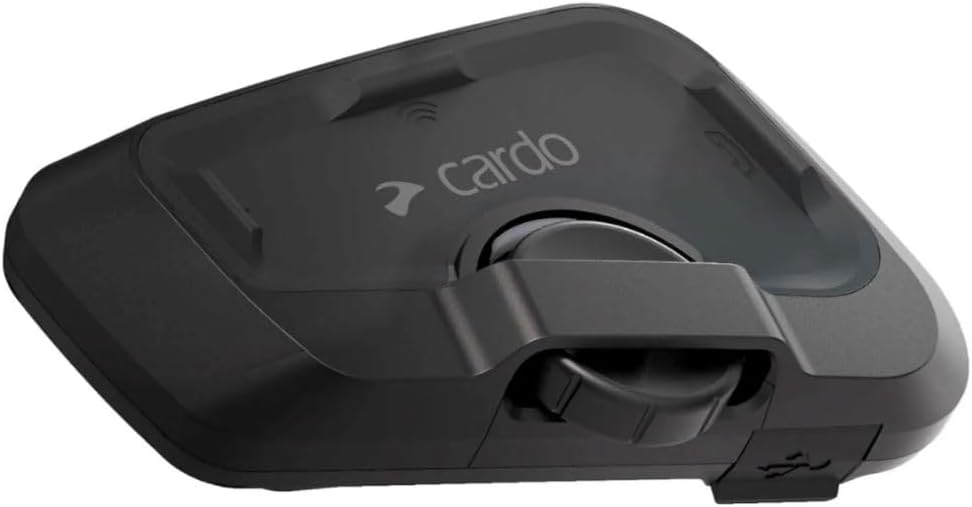 Cardo Systems FREECOM 2X Motorcycle 2-Way Helmet Bluetooth Communication System Headset Intercom, Universal Bluetooth Connectivity, Waterproof, 40mm Speakers - Dual Pack