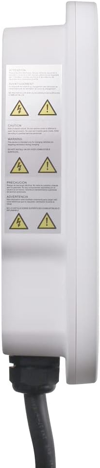 Leviton Level 2 Smart EV Charger with Wi-Fi, 48 Amp, 208/240 VAC, 11.6 kW Output, 18' Cable, Indoor/Outdoor Hardwired EV Charging Station, My Leviton Compatibility, EV48W EVSE