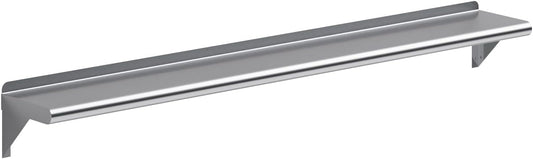AmGood 60" Long X 8" Deep Stainless Steel Wall Shelf | NSF Certified | Appliance & Equipment Metal Shelving | Kitchen, Restaurant, Garage, Laundry, Utility Room