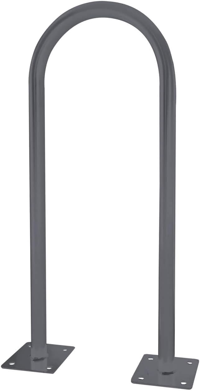 Sandbaggy U Shaped Bike Rack - Outdoor, Commercial - Galvanized Steel - Surface/Ground Mounted (10, Gray)