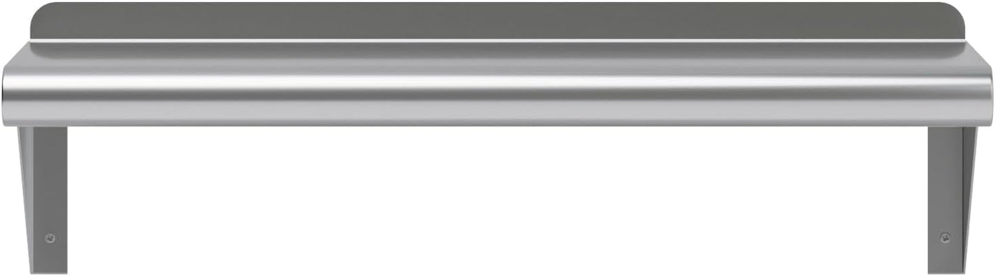 AmGood 24" Long X 8" Deep Stainless Steel Wall Shelf | NSF Certified | Appliance & Equipment Metal Shelving | Kitchen, Restaurant, Garage, Laundry, Utility Room
